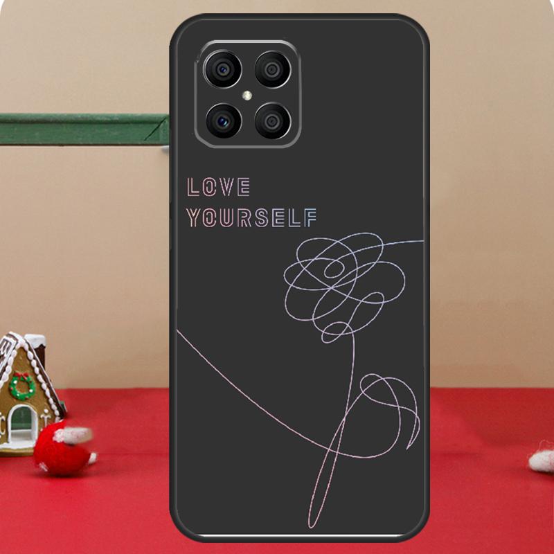 Чехол Love Yourself Flower Kpop для Honor Magic 7 Lite 5 6 8 Pro Honor 400 200 50 70 90 X8c X8a X8b X9a X9b X9c