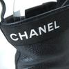 Excellent CHANEL Ankle boots Logo Matelasse F Pearl Lace-up Women 37 G38514 Used