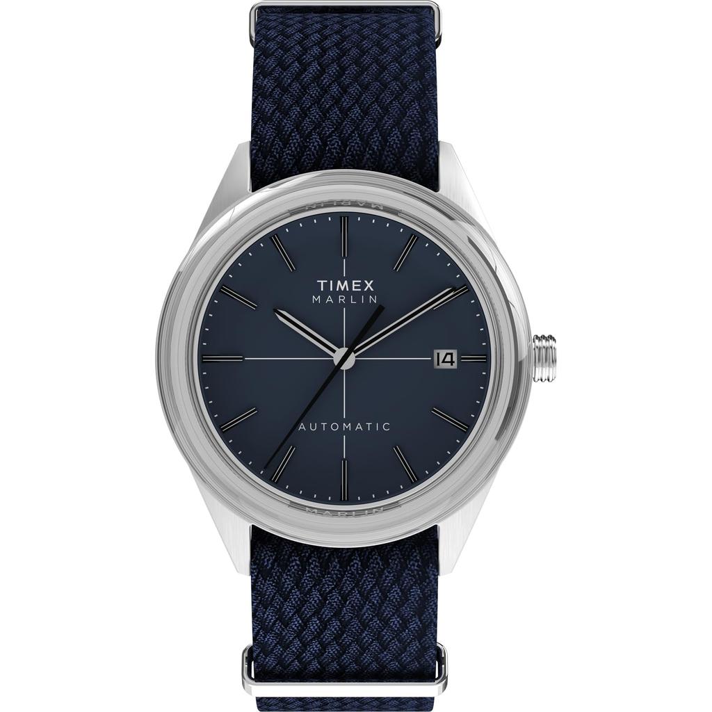 TIMEX Marlin Jet Automatic Watch 50m Water Resistant Plastic Navy Dial TW2Y24500 Unisex