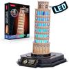 Кубическая Башня Пизы с LED, L535h, Набор для творчества, 3D-пазл, Модель, Архитектурная модель, Школьник младших классов