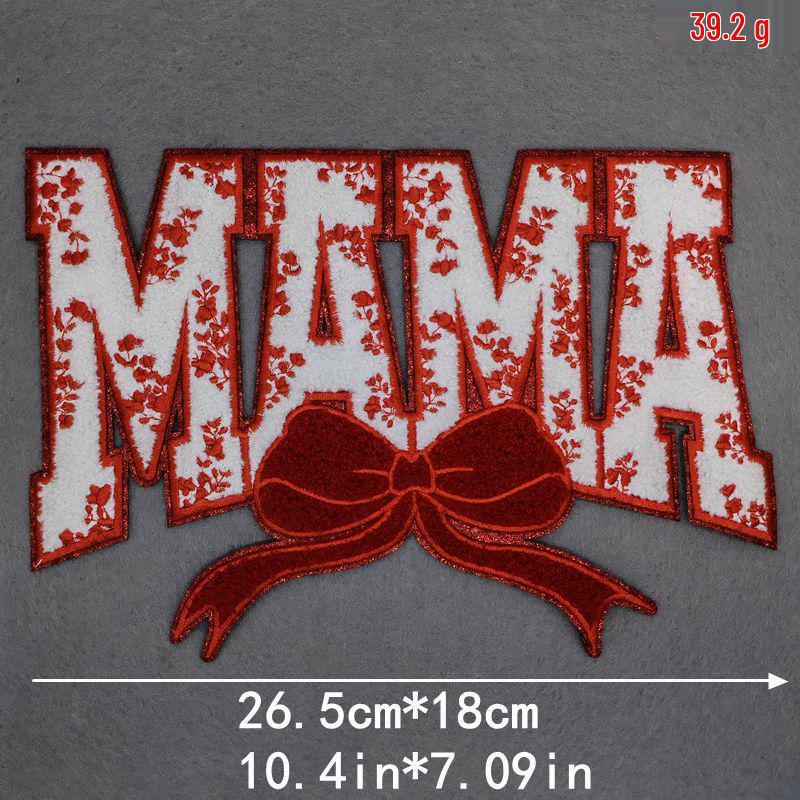 Liteon Glitter Bowknot Chenille Embroidery Patch for Clothes, Bags, Hats