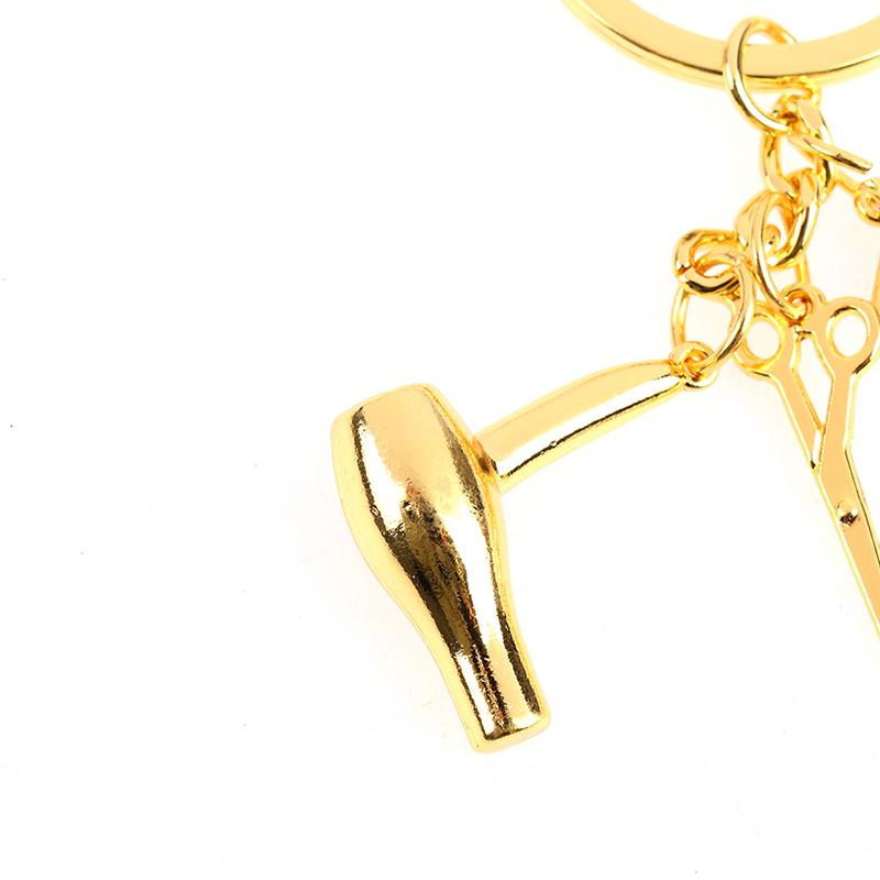 Инструменты для парикмахерской, брелок для ключей, фен, ножницы, расческа, подвески, брелок для моделирования