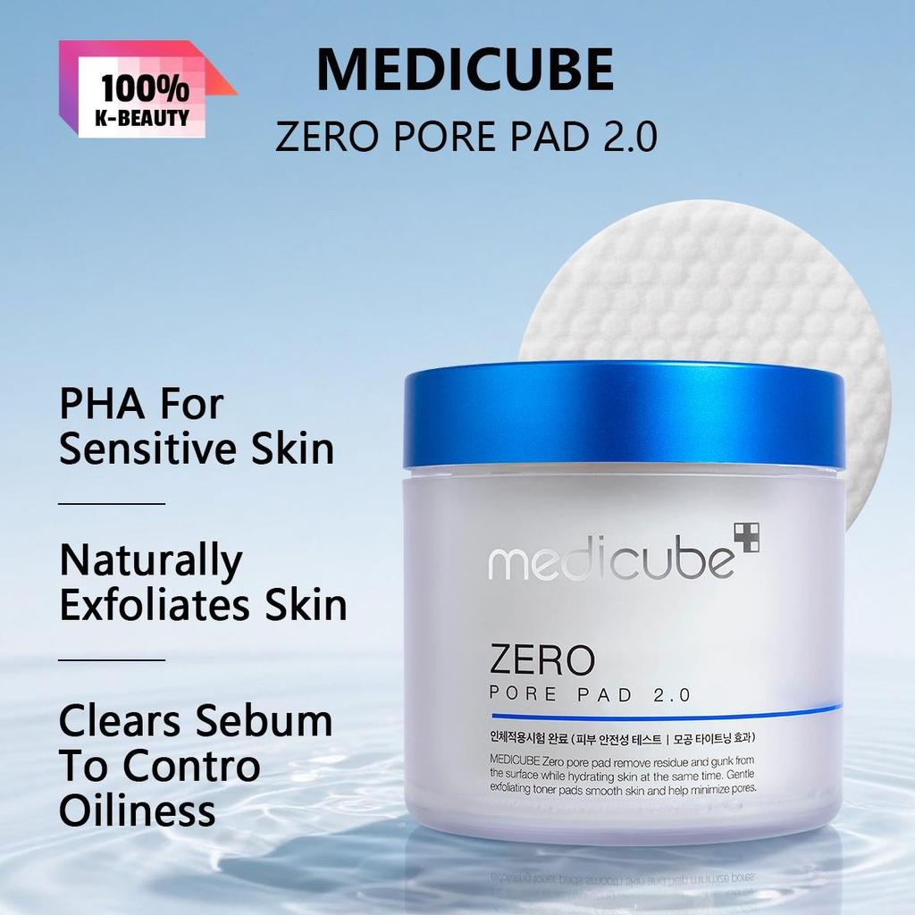 Medicube Zero Pore 2-Step Set Korean Skincare Pore Care Serum Toner Kit for Smooth Skin