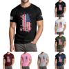 Men's Fashionable Casual Independence Day Printed Round Neck Short Sleeve T-Shirt Top