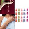 20 шт. Разноцветные Мишки Сердечки Звездочки DIY Подвески Универсальные Смоляные Подвески для Рукоделия Украшения для Брелоков