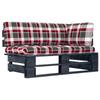 Day and Night - Day and Night Corner Garden Sofa Made of Black Impregnated Pine Wood Pallets