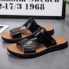 Модные высококачественные легкие уличные сандалии и шлепанцы из натуральной кожи, мягкие, нескользящие, пляжные сандалии, шлепанцы, износостойкие сандалии