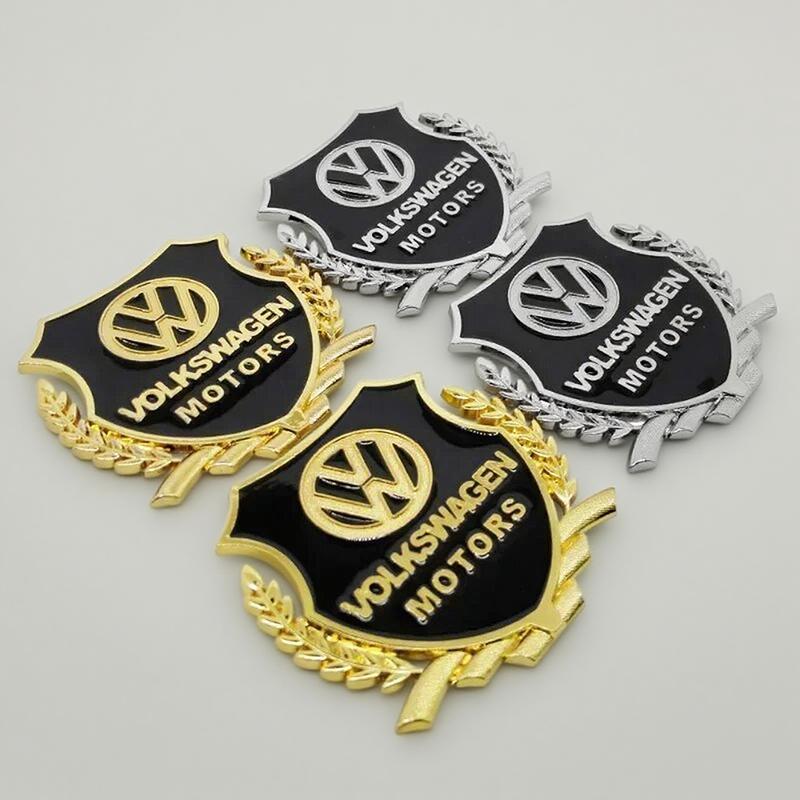 2pcs Alloy Car Window Sticker Emblem Fender Side Badge for Volkswagen VW GOLF JETTA PASSAT Polo SCIROCCO TERAMONT TOURAN T-ROC zl5