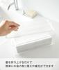 Yamazaki Paper Towel Case with Tray X X Smart Tissue Soft Pack Box Type 3126 Lid, Clear, Approx. W26.5 D13.5 H10cm, Case, Compatible, Compatible,