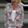 Women's Fashion Christmas Printed Long Sleeve Knitted Cardigan Button Down Jacket