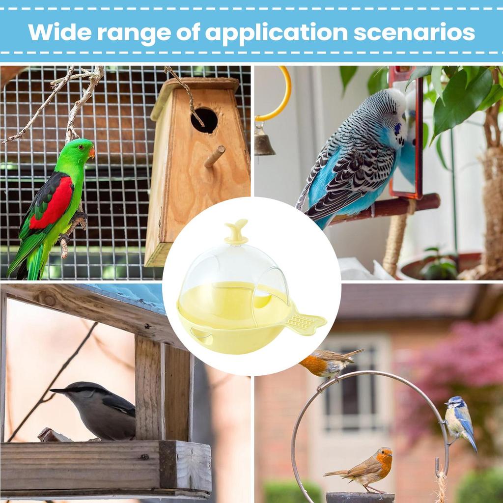 Parakeet Bath Hangable Large Multifunctional Toys Bird Cage Toys Parrot Bathtub For Indoor Home Cockatiel Finches Parakeet