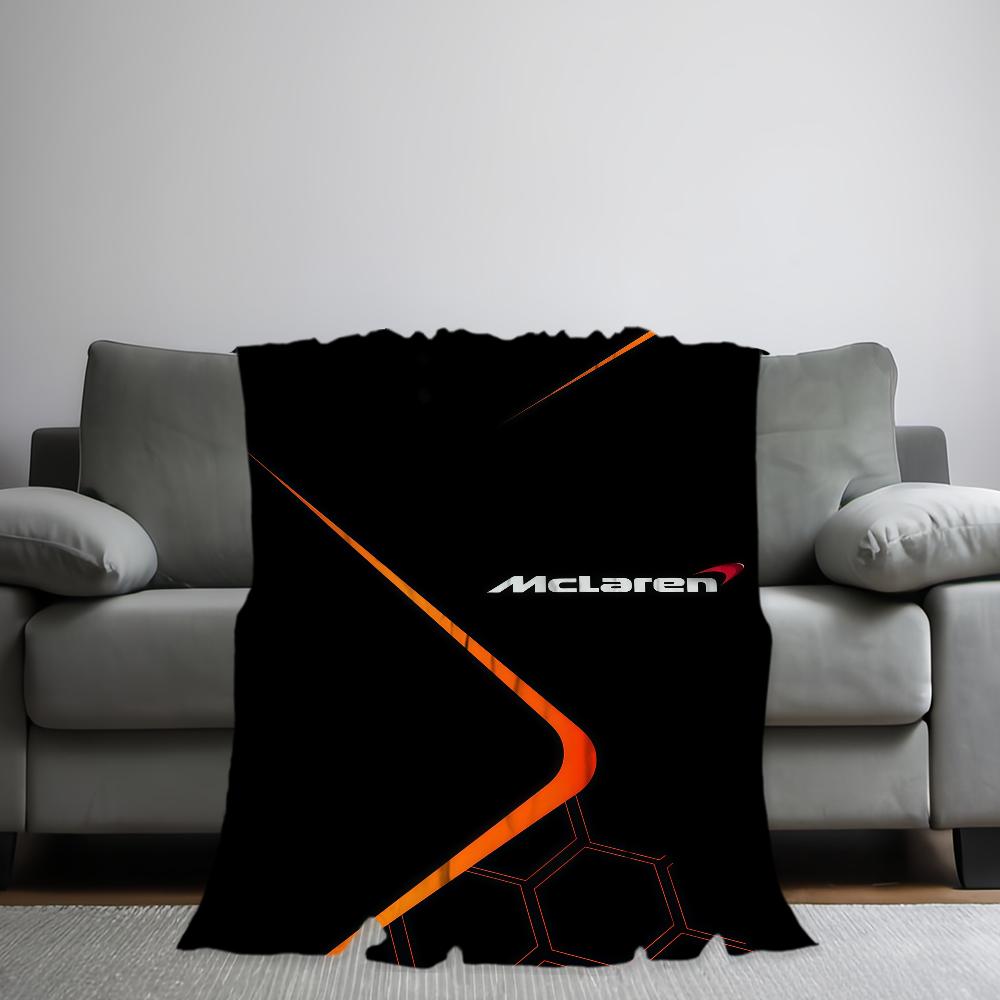 Крутое одеяло с логотипом M-M-McLarenS-ES Фланелевое теплое уютное мягкое плюшевое одеяло Для пикника кроватей диванов домов и спален