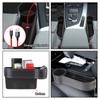 PU Leather Car Seat Gap Storage Box Universal Seat Gap Slit Box with Charging Hole Phone Bottle Keys Holder Box Auto Organizer