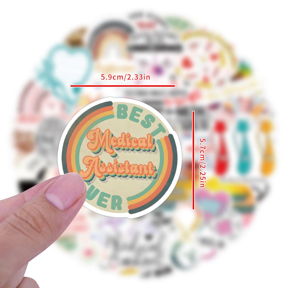 55 Новых Медицинских Ассистентов Граффити Наклеек Чемодан Самокат Компьютер Наклейки для Чашки для Воды