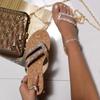 Женские тапочки, сандалии, шлепанцы, женская мода, кристально-богемные пляжные повседневные дышащие удобные туфли больших размеров D9#