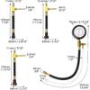 QWORK Universal Fuel Pressure Test Kit, Dual Scale Gauge (0-7 Bar/0-100 Psi) With Multiple Adapter Sizes, Brass Connectors