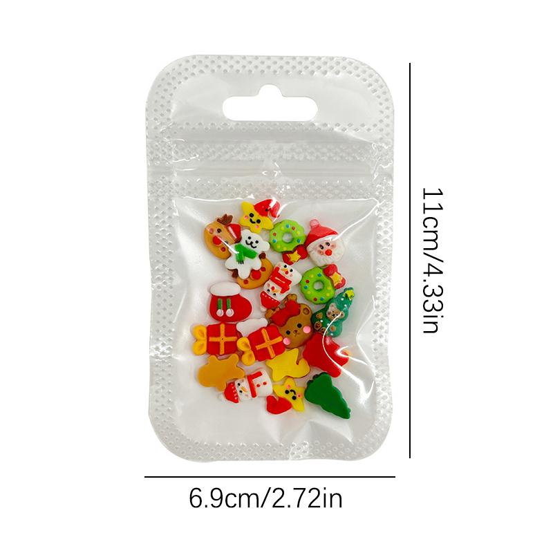 20 шт. смешанных 3D мультфильм смоляные рождественские серии подвески для ногтей милый снеговик Санта-Клаус подарок фестиваль нейл-арт украшения