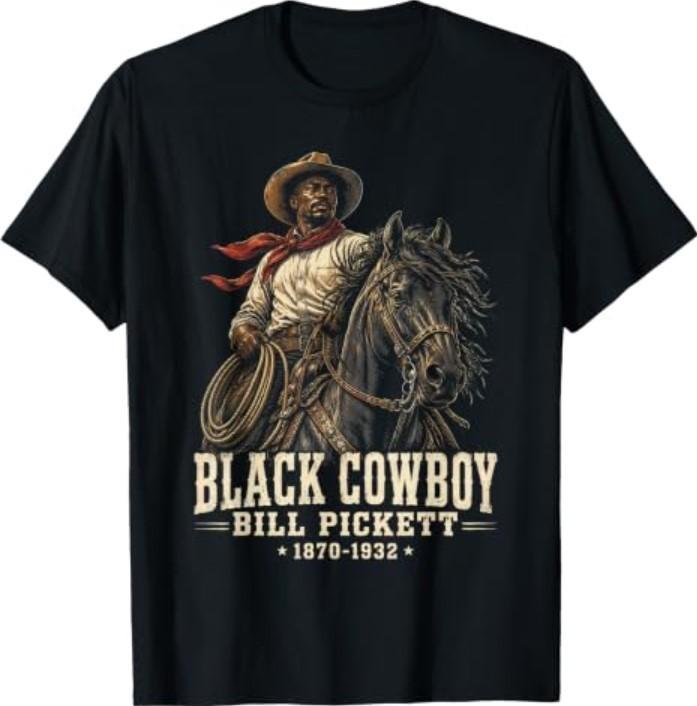 Black Cowboy Bill Pickett Vintage Western Rodeo Legend T-Shirt