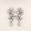Huitan Copper Color Women Dangle Earrings with Geometric Cubic Zirconia Fashion Female Wedding Marriage Earrings Trendy Zircon