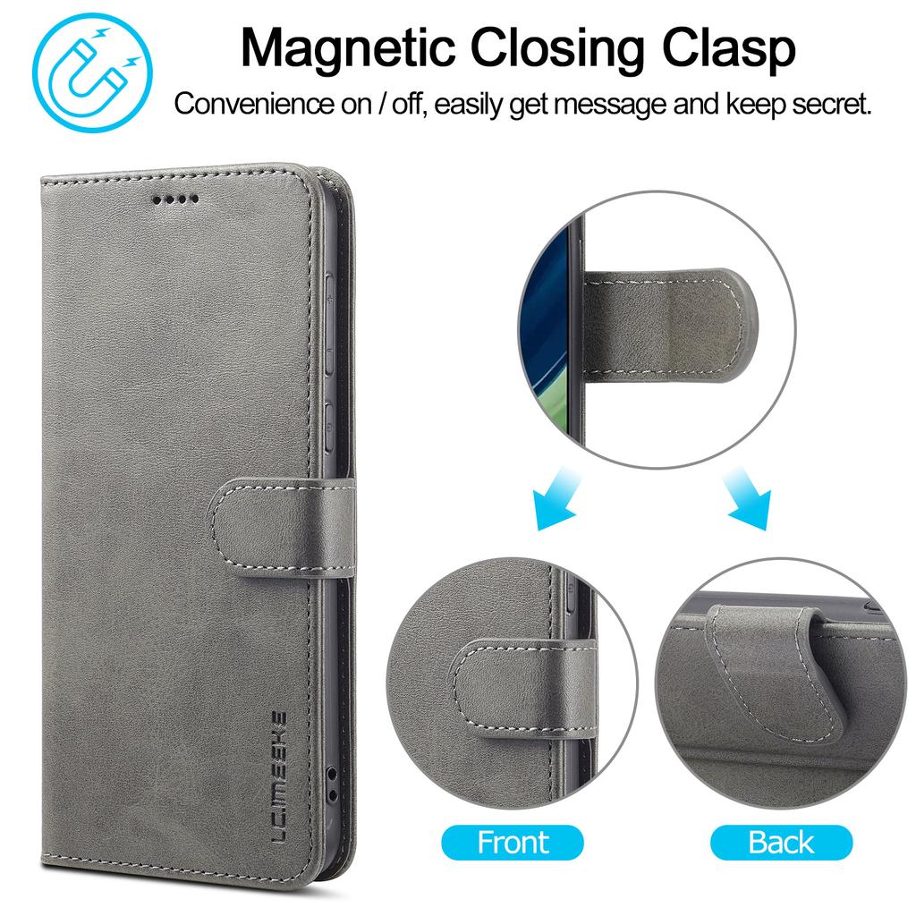 LC.IMEEKE Для Huawei Mate 60 Pro+/Mate 60 Pro Чехол для телефона с текстурой телячьей кожи, PU кожа, подставка, обложка-кошелек