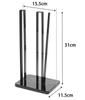 Yamazaki Jitsugyo Kitchen Paper Holder That Can Be Cut with One X X Large Roll 3262 (Yamazaki) Hand, Black, Approx. W15.5 D11.5 H31cm, Tower,