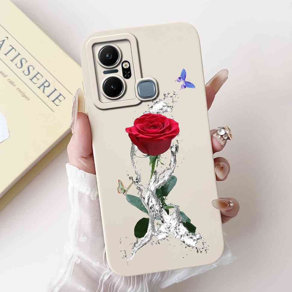Чехол для Infinix Smart 6 Plus X6823C Роскошный Цветочный Модный Мягкий Силиконовый Чехол Для Телефона Infinix Smart 6Plus X6823 6.6"
