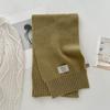 100% Wool Scarf Winter New Solid Color Warm Women's Scarf Fashion Versatile Knitted Scarf for Men and Women