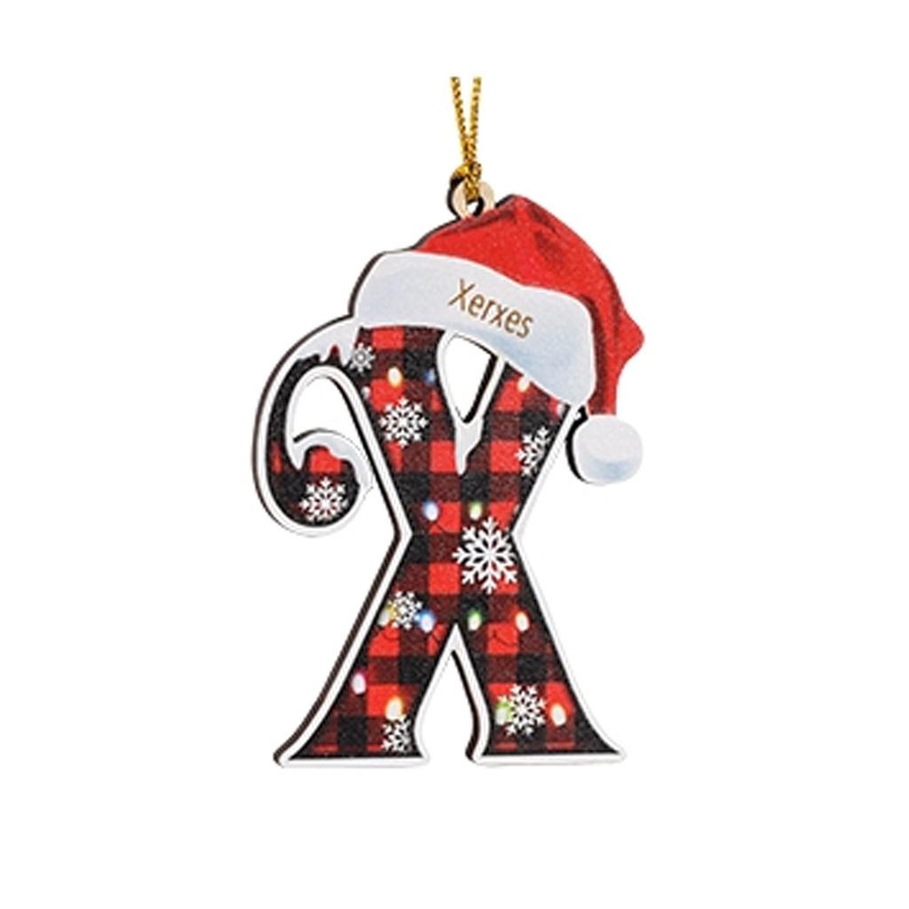 2D Christmas Decoration Pendant Christmas Tree Tag Theme Party Crafts Ornament