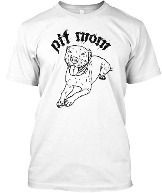 Pit Mom Animal Lover Pitbull T shirt Made in the USA Size S to 5XL