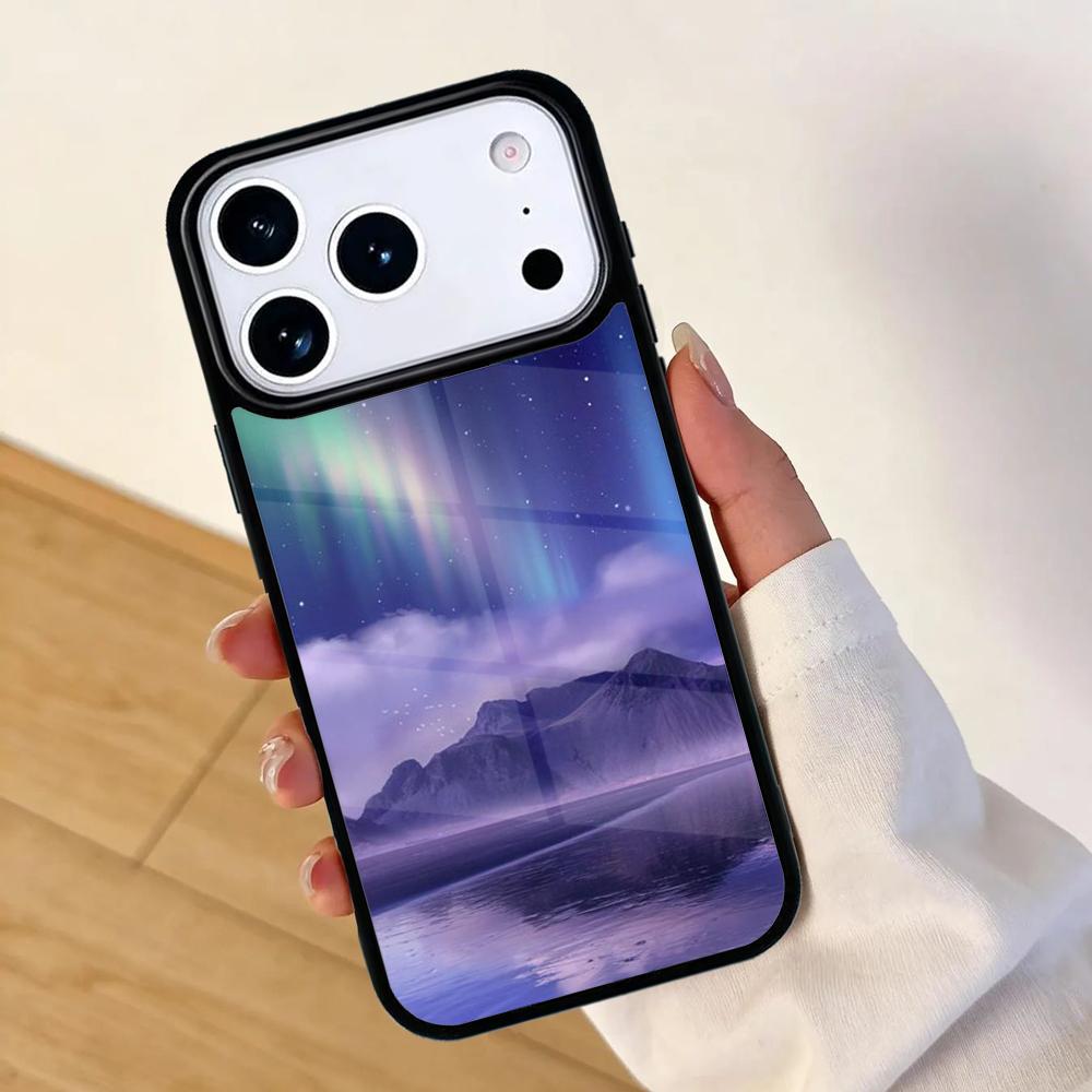 Arctic Snow Northern Lights Mobile Phone Case for IPhone 17 AIR 16pro Max 15 14 13 12 11 Bumper Cover