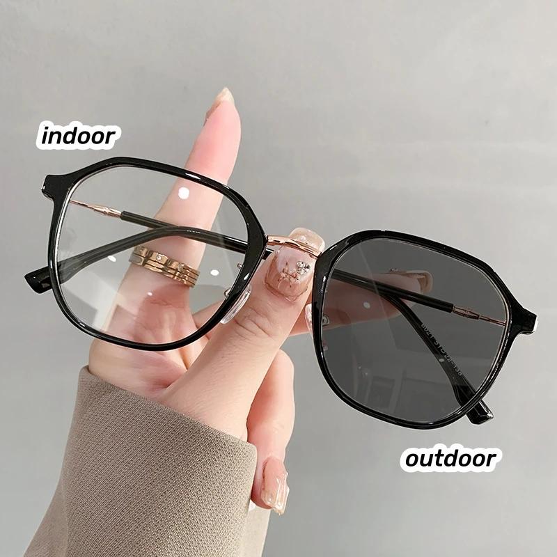 Роскошные женские фотохромные очки для близорукости, модные модные очки с минусом диоптрий, уличные солнцезащитные очки с изменением цвета по рецепту