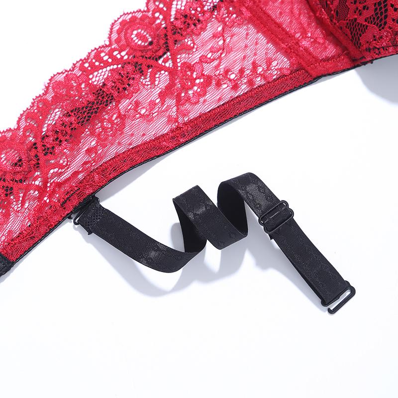 Julexy Сексуальное кружевное нижнее белье для женщин, комплект из бюстгальтера и трусиков с эффектом пуш-ап, интимные регулируемые трусы-бюстгальтеры