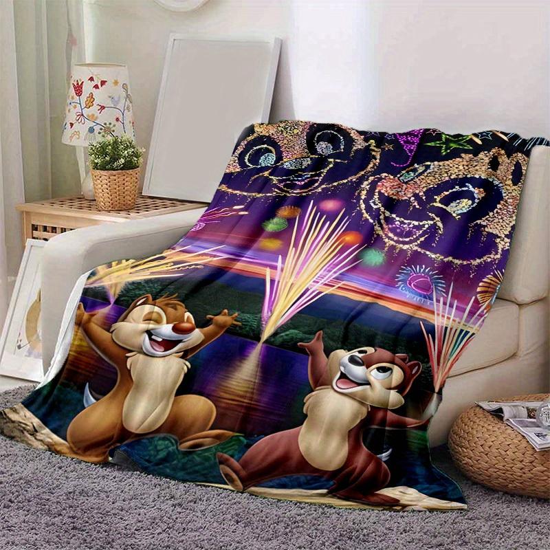 1 шт., Disney Чип и Дейл Ночь Фейерверков Городской Пейзаж Домашнее Декоративное Плед Идеально для Дивана, Кровати, Путешествий, Кемпинга, Машины, Пляжа, Офиса