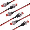6Pcs 1A 250V AC 2 Pins SPST 6 Colors Normal Open Mini Momentary Push Button Switch with Pre-soldered WiresSwitches Seat 3