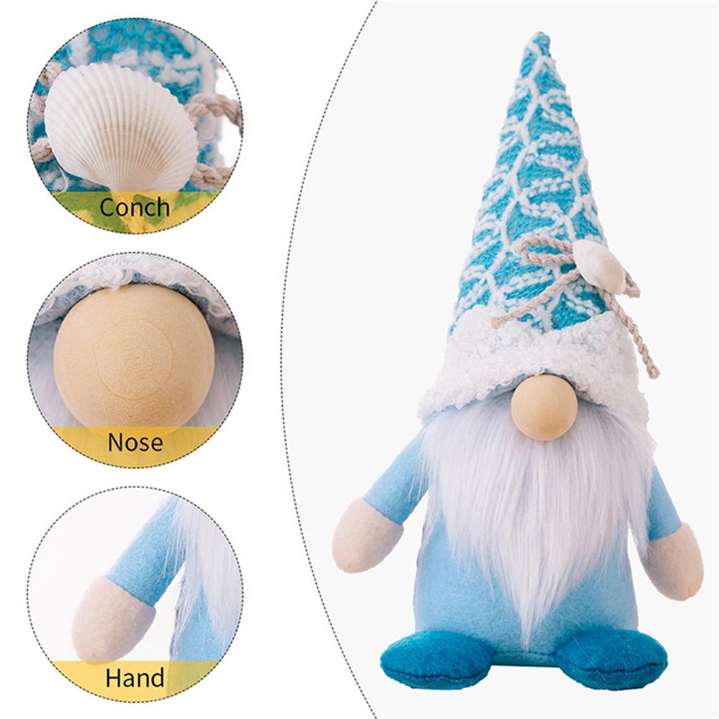 Handmade Plush Ocean Gnome Doll For Holiday