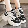 Fashion Women's White Platform Sneakers 2025 Spring Lace Up Thick Bottom Vulcanized Shoes Woman Breathable Non Slip Sports Shoes Ladies