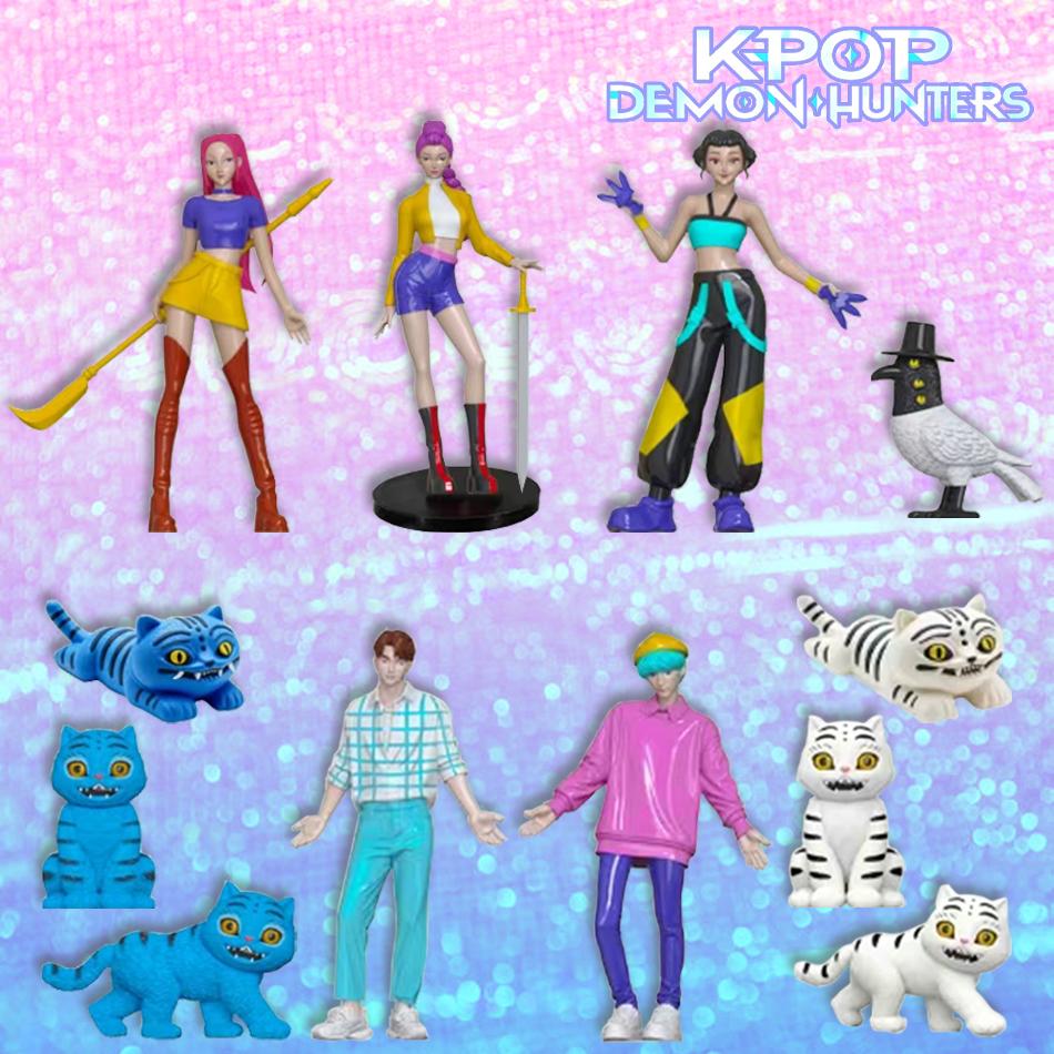 Фигурка K-pop Охотники на демонов K-pop Фигурки Охотники на демонов Фигурки Huntrix Игрушка Фигурки Derpys Tiger Rumi Mira Zoey Sussy Украшение