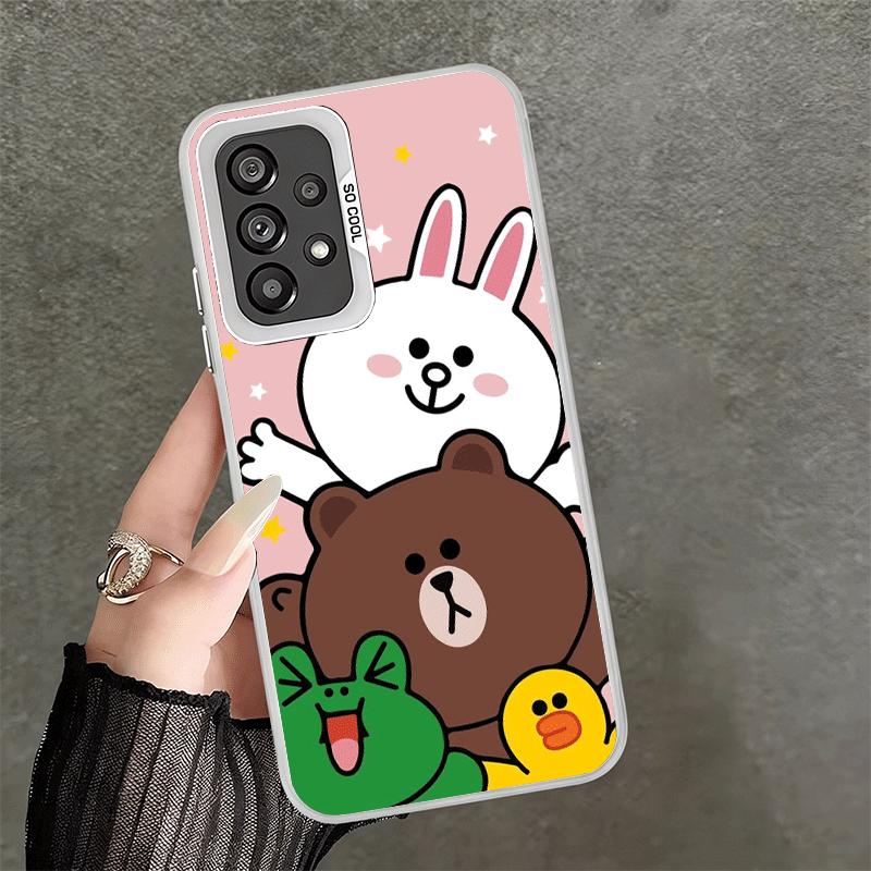 Cartoon Bear B-Browns C-Conys Soft Phone Case for Samsung A17 A16 A15 A14 A13 A57 A56 A55 A54 A53 A37 A36 A35 A34 A33 A26 A25 A2