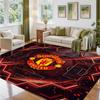 Manchester United Design Crystal Velvet Rug Soft Decorative Mat for Bedroom Entrance