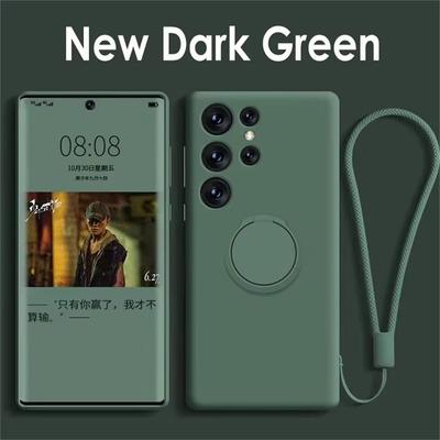 Магнитный держатель чехол для Samsung Galaxy S24 S23 S22 S21 Ultra Plus S20 FE Note 20 S24 FE жидкий силиконовый чехол