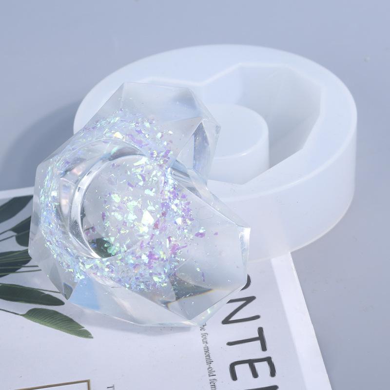 Цветочный горшок силиконовая форма для DIY шестиугольный бетонный горшок серии зеркальный кристалл эпоксидная глина форма для украшения дома для смолы