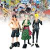 High Quality Pvc Anime Figure Set Featuring Confident Zoro Ace And Sanji Models
