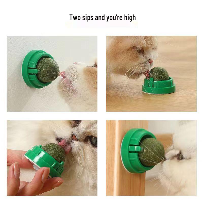 Catnip Ball Teething Toy: Bite-Resistant, Cleans Teeth, Relieves Boredom, Self-Entertainment for Kittens and Small Cats.