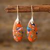 Bohemian Emperor Stone Water Drop Pendant Earrings European and American Popular Ins Jewelry