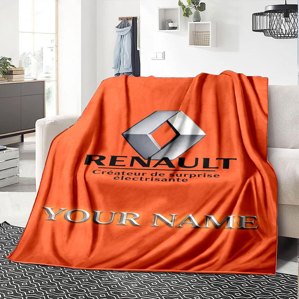 Renault Customize Your Name Blanket Cozy Customizable Blanket Soft Warm Cozy for Couch Home Decor Office Living Room for All Occasions