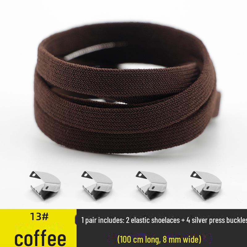 8MM Ленивые эластичные шнурки - детские, без завязывания, спандекс, двухслойные, с эластичной пряжкой