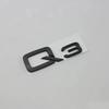 a2 Q3 2013-2022 4Ring logo ABS Black Car Hood Front Grill Emblem Rear Trunk Badge Sticker  Q3 Sticker Quarrto Sline Emblem
