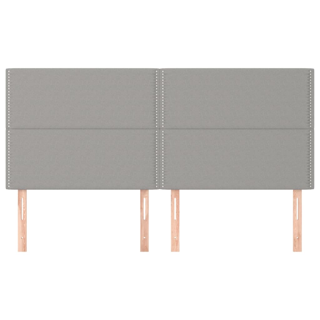 Headboard Light Grey 180 x 5 x 118 128 cm Fabric