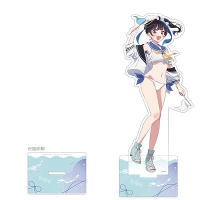 Кит Специально иллюстрированная большая акриловая подставка Sailor Высота 5 мм Акрил Rent-A-Girlfriend (Мини-купальник Yaemori/Marine) Прибл.