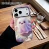 Phone Case: 2D flat design suitable for iPhone 18 17 16 15 14 13 Pro protective case, gradient purple little ghost, perfect Christmas and Halloween ho